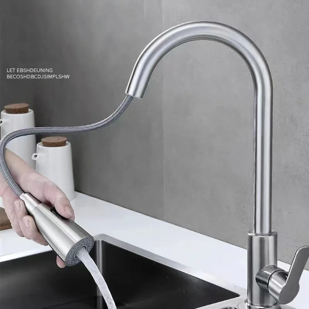 Sink Pull Out Faucet 360 Swivel Hot Cold Mixer Crane Tap Single Handle Rotary Pull Faucet Double Outlet Method Kitchen Accessory 2 Sink Pull Out Faucet 360 Swivel Hot Cold Mixer Crane Tap Single Handle Rotary Pull Faucet Double Outlet Method Kitchen Accessory 2