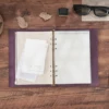 Genuine Leather A5 Binder Notebook and Journals with 6 Rings Refillable Vintage Planner Organiser for School Office Writing 4