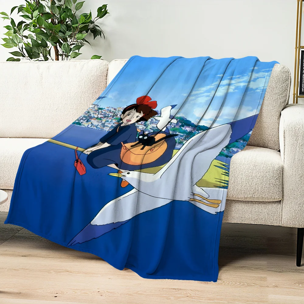 Anime K-Kikis D-Delivery Service Blanket Skin friendly comfort warm soft plush blanket suitable sofa living room office bedroom 5