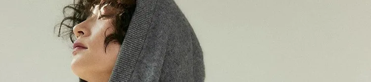 Women's Grey Hooded Cashmere Pullover Sweater High-Grade Winter Top for Autumn And Winter Season