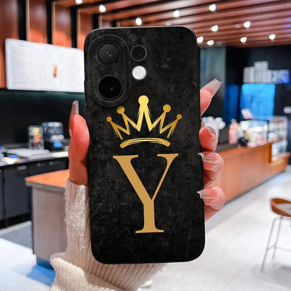 Luxe Alphabet Soft Silicone Anti-Drop Phone Case - Full Coverage