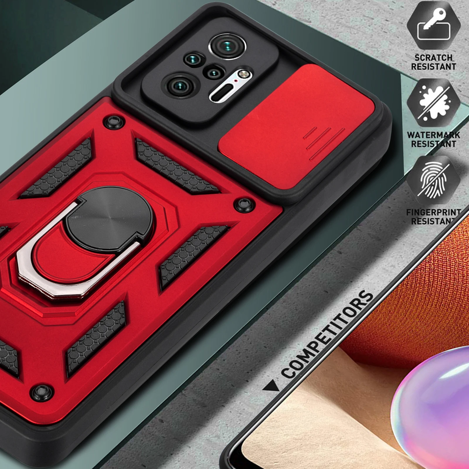 ONEFLOW Twist Case Custodia Con Tracolla Per Xiaomi Redmi Note 10 Pro | Cover Silicone Trasparente Con Cordino Intercambiabile (Rosa)