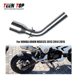 Motorcycle Exhaust Middle Link Pipe For Honda MSX125 MSX 125 Exhaust Stainless Steel Modified Connection Link Pipe