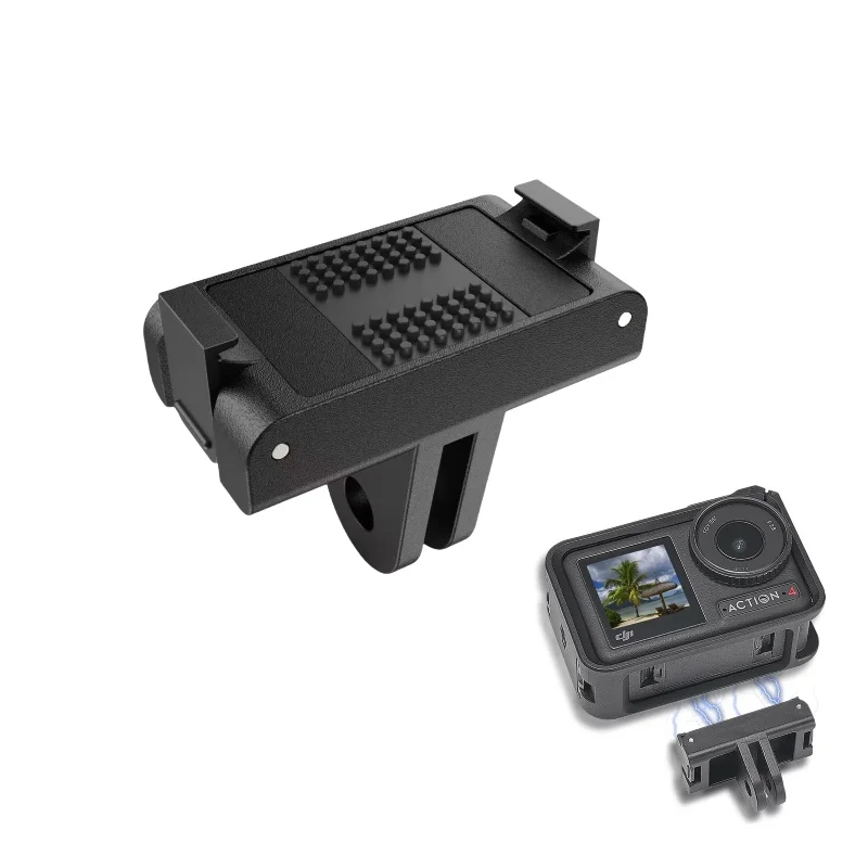 Magnetic claw adapter Magnetic Two Claw Adapter 1/4 Thread For DJI Action 5Pro 4 3 Universal Port Osmo Action 5 Pro Camera Magnet Accessories