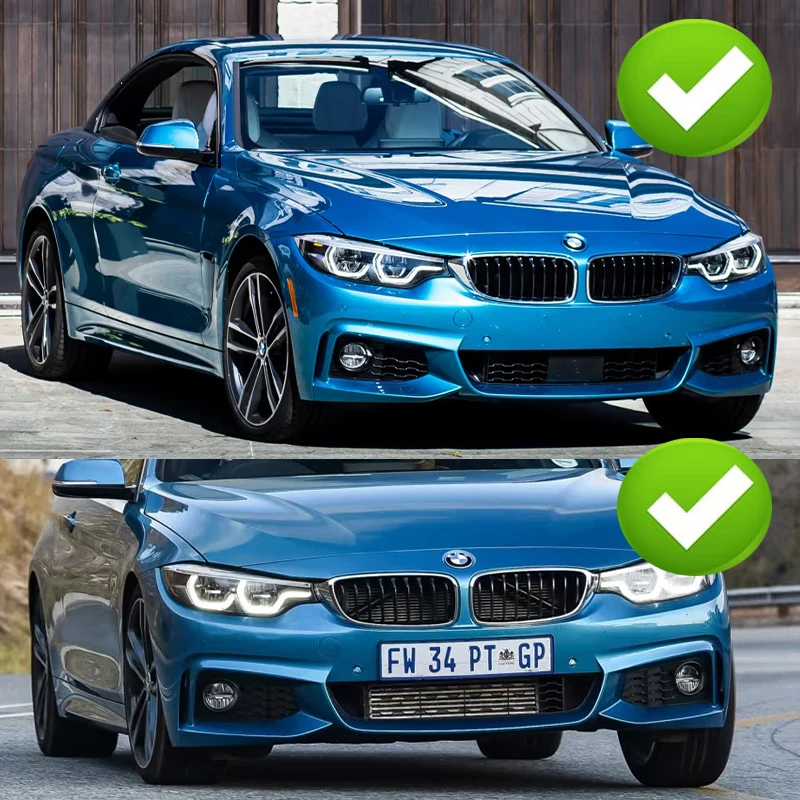BMW 4 시리즈 F32 F33 F36 430i 430d 440i M-Sport 2014-2019 용 3PCS, 앞 범퍼 립 스포일러 에어 턱 바디 키트 스플리터