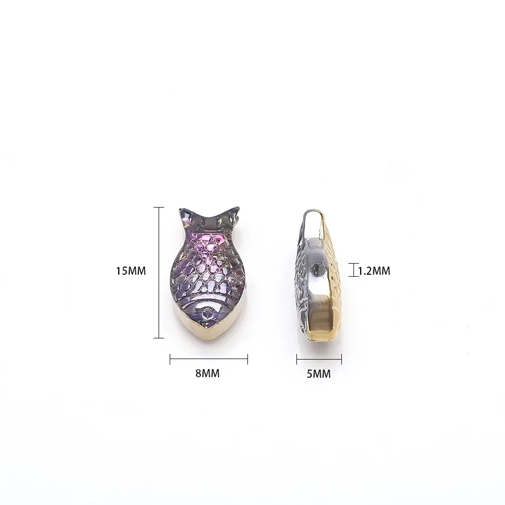 오스트리아 유리 수제 AAA 8x15mm 비즈, 물고기 DIY 크리스탈 면 공예 재료, 쥬얼리 제작 귀걸이 액세서리, 30 개