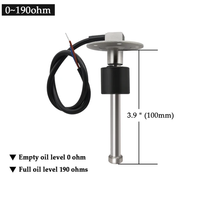 Sensore Livello Carburante 150mm 0-190ohm Con Indicatore - Per Auto, Camper, Barche, Acciaio Inox 316 - Foto 6