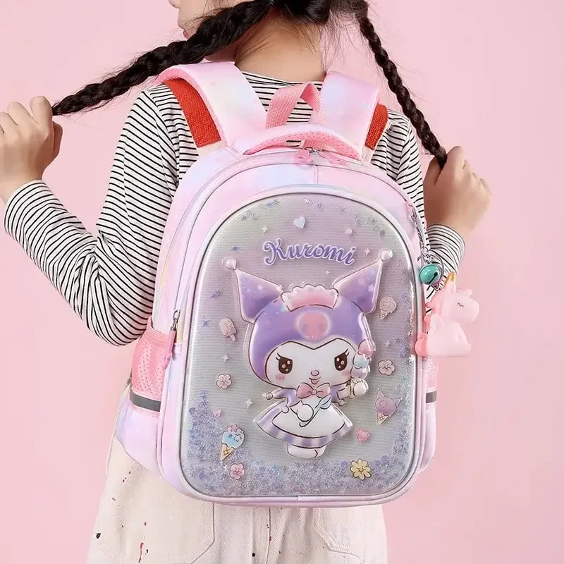 

Sanrioed Kuromi Anime Cute Large Capacity Children Backpack Schoolbags Student Cartoon Shoulder Bag Travel Gift for Friend