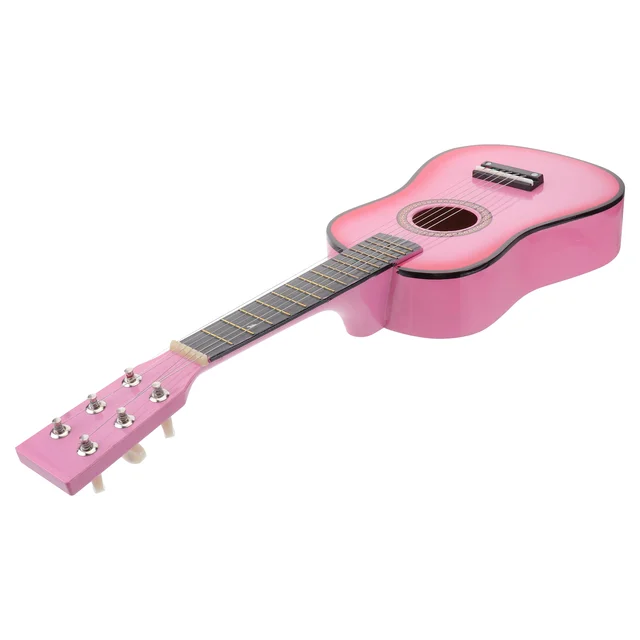 23 Inch Boys Toys Beginner Music Instrument 6-String Guitar Kids Toy (Pink)