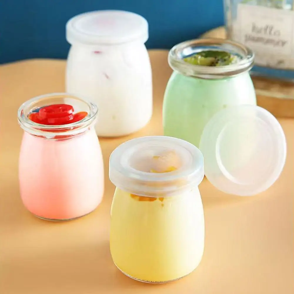 New Pudding Jars High Temperature Resistant Glass Bottle Yogurt Container Glass Wishing Bottle Different-sized Storage Cups