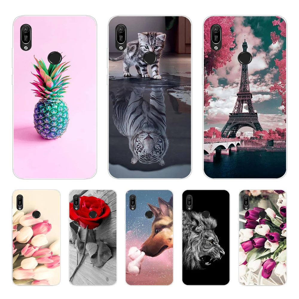 Per Huawei Y6 2019 Custodia Love Heart Cover Huawei Y6 2019 Custodia Morbida In Silicone Fundas Tpu Per Huawei Y 6 Y6 2019 Mrd-Lx1 Coque