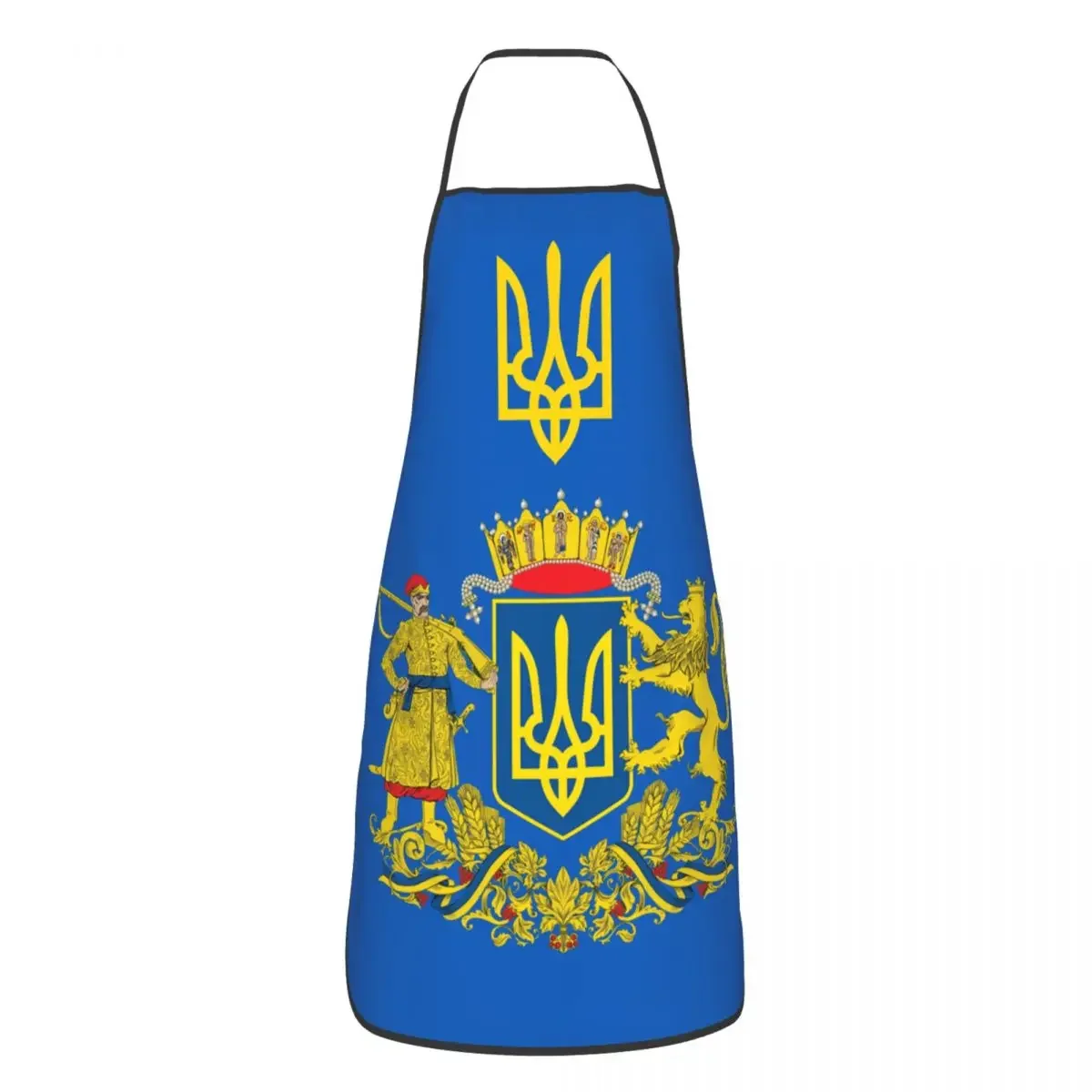 

Coat Of Arms Ukraine Aprons Men Women Ukrainian Flag Adult Unisex Kitchen Chef Bib Tablier Cuisine Cooking Baking Gardening