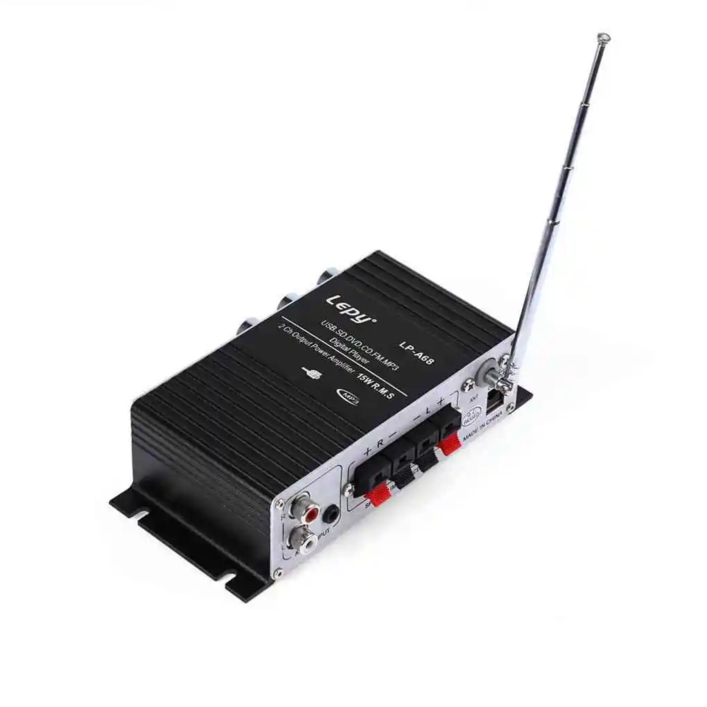 

Multi-functional Enhancer Player Household Amplifiers FM MP3 USB Card Stereo Audio Car Power Speaker for lepy A68