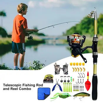 New Fishing Gear Set Telescopic Fishing Rod Set With Reel Combo Pole Gear Stable And Complete For Fishing Lovers And Beginners 3