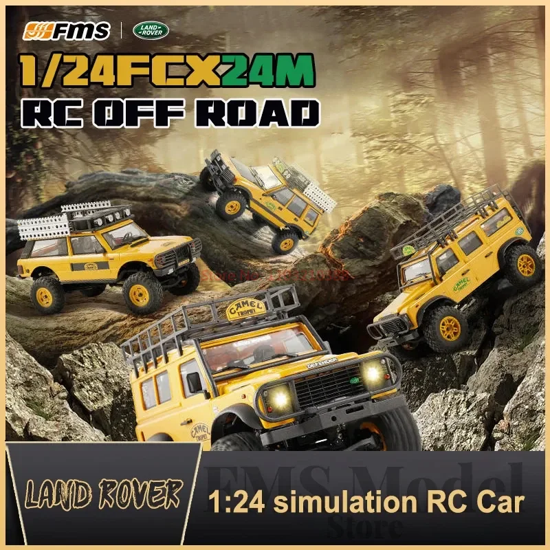 Hot Fms 1/24 Fcx24m Land Rover Series Rc Remote-Controlled Off-Road Vehicle Car Four-Wheel Drive Outdoor Electric Toys Climbing 2