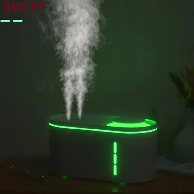 1200mL Big Capacity Wireless Air Humidifier Rechargeable Home Essential Oil Aroma Diffuser Double Nozzle With Light 2022 NEW