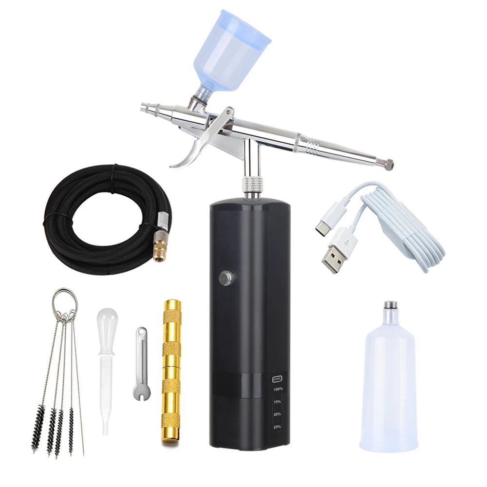 Portable Mini Airbrush Compressor Kit Replace Battery Paint Spray Gun DIY  High Pressure Pneumatic For Make Up Nail Cake Car Art - AliExpress