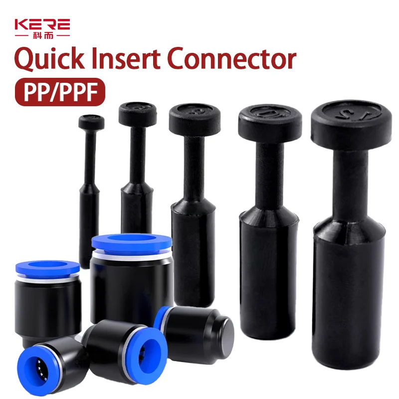 ชุดฟิตติ้งปลั๊กนิวเมติก20/50ชิ้นข้อต่อสวมเร็วไนลอน PPF 4/6/8/10/12มม. 1