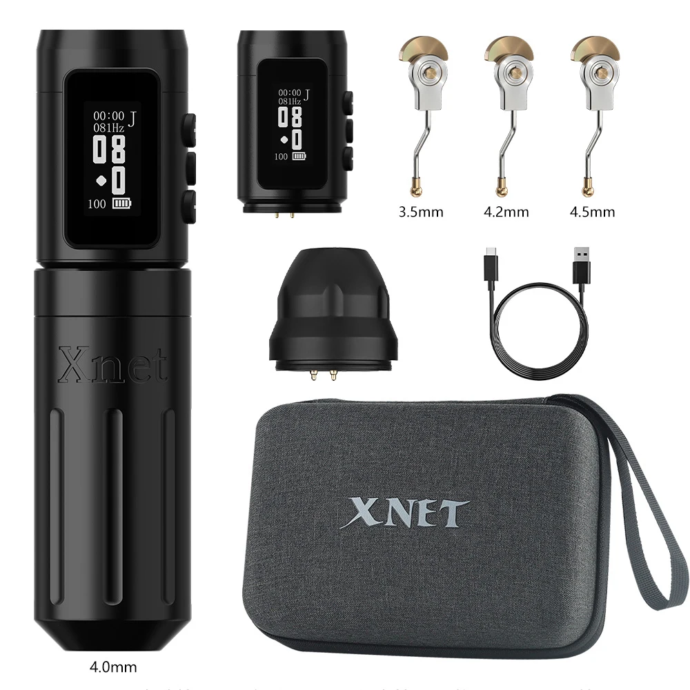 XNET Wireless　tattoo machine set XNET Wireless Rotary Tattoo Gun Machine with Brushless Motor