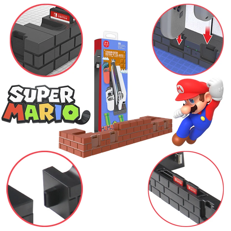 Caricabatterie Per Controller Super Mario Per Nintendo Switch Supporto Per Supporto Oled Switch Custodia Per Schede Di Gioco Accessori Per Giochi Joy-