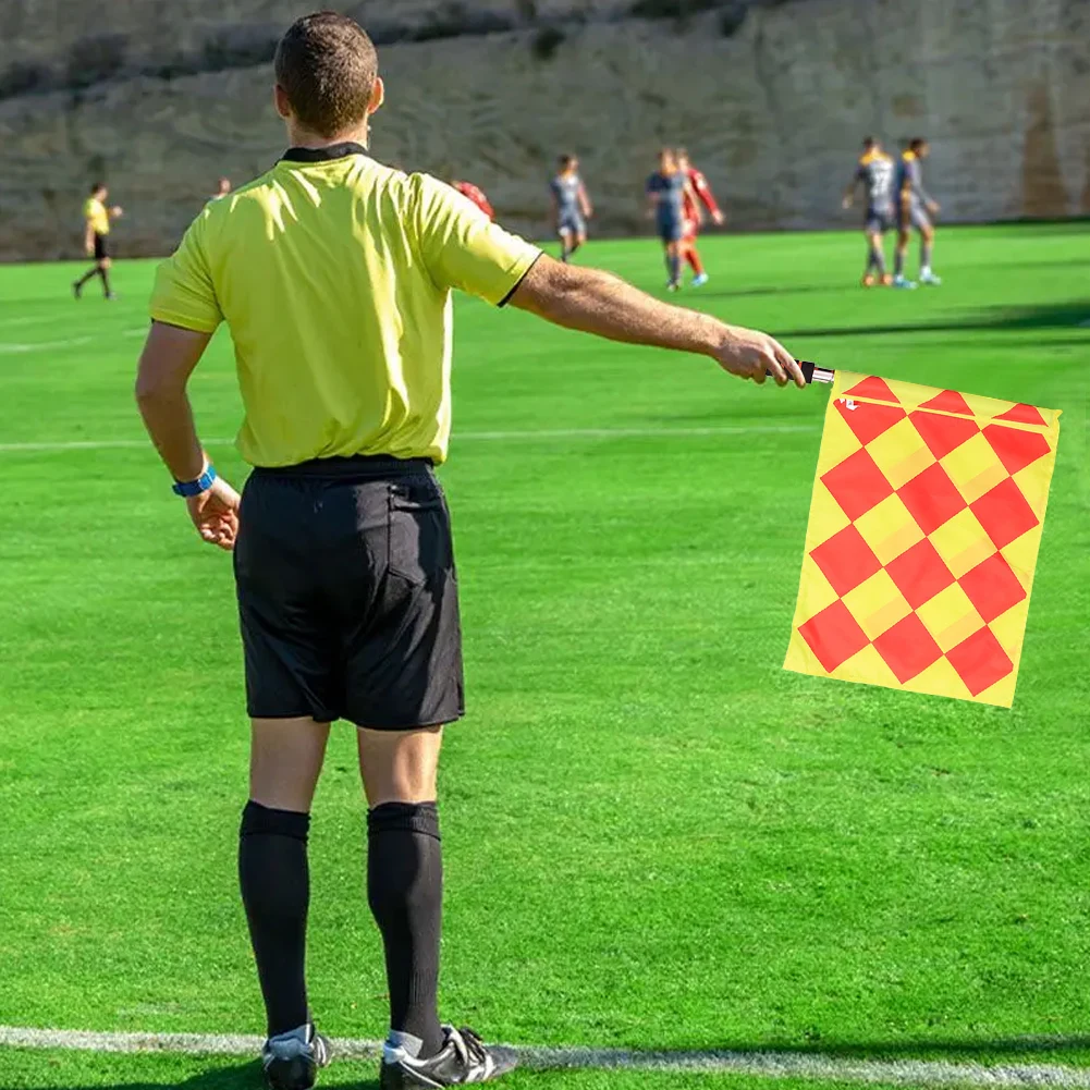 Description Picture 5 of itemSoccer Referee Kit Referee Flag Soccer Referee Cards Referee Whistle Set Sport Training Useful Referee Tool