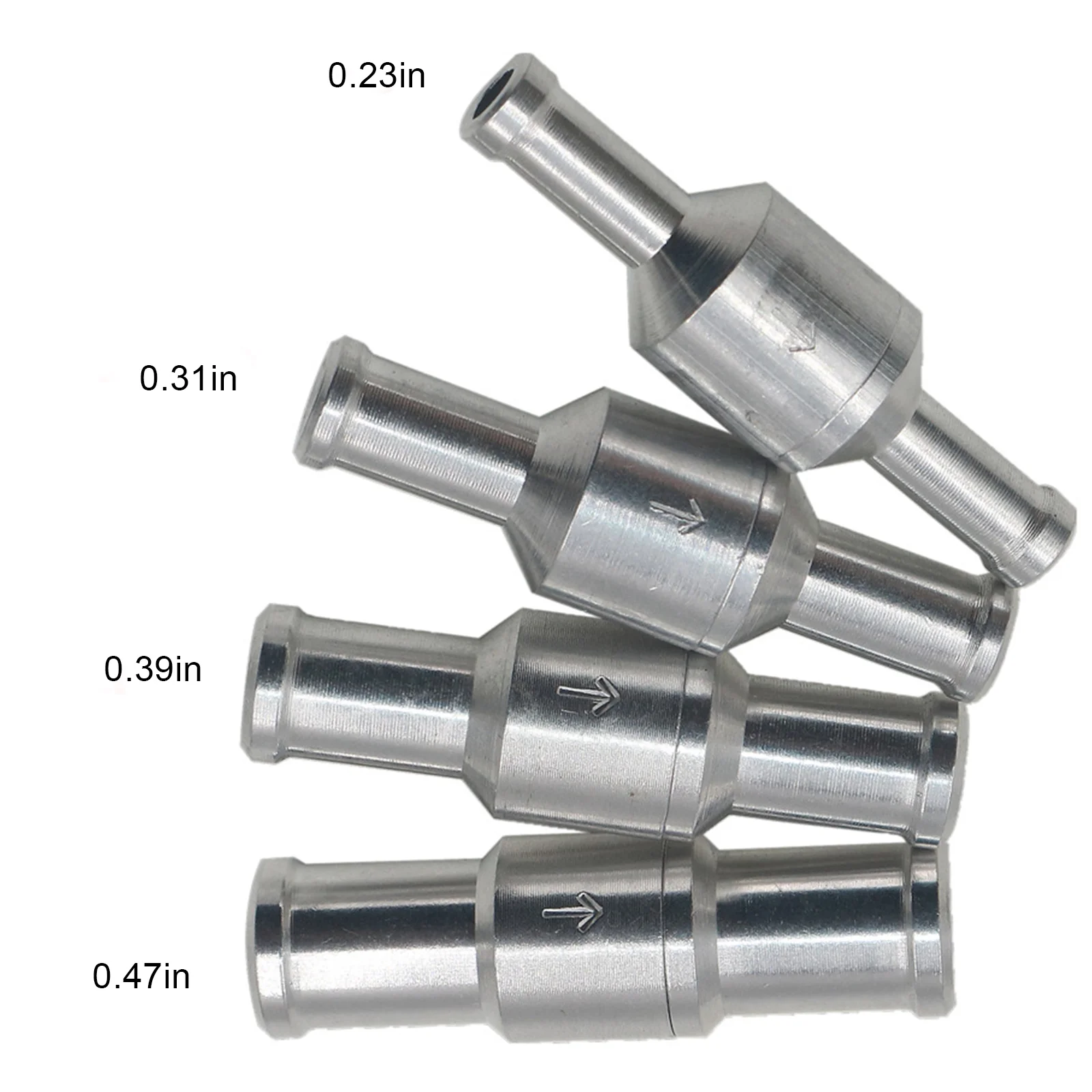 6-12mm Non-return Valve Chrome One-way Check Valve Auminium Fuel Water Gas Air Vacuum 6mm/8mm/10mm/12mm check valve