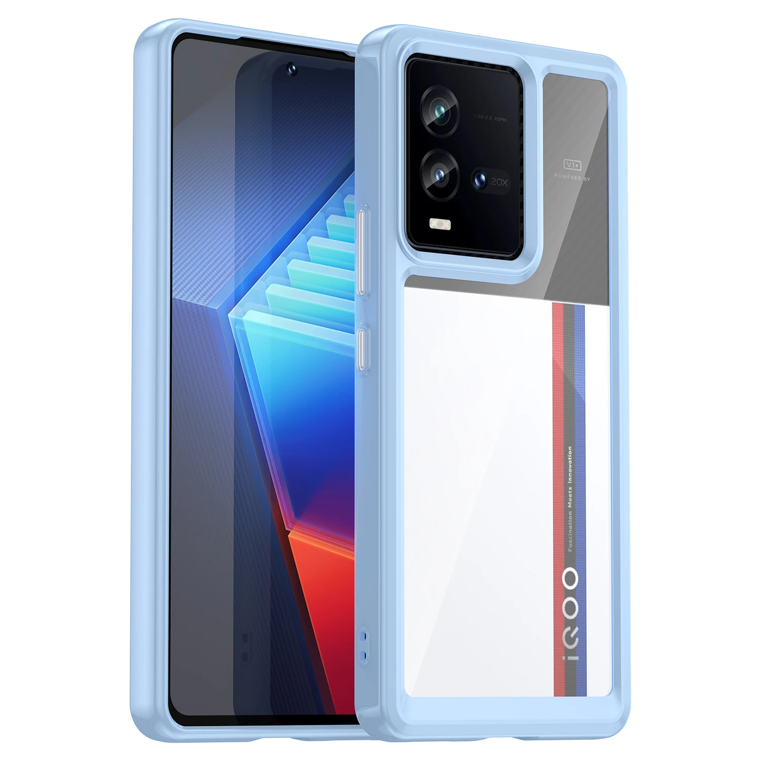 

Luxury Transparent Case For IQOO 10 10pro 9T Shockproof Acrylic Back Cover for Vivo iqoo10 pro Fashion Mobile Shell
