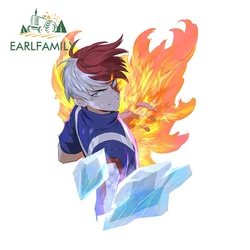 EARLFAMILY – autocollants en vinyle pour pare choc de voiture, 13cm x 9cm, pour My Hero Academia, personnage Cool, JDM RV VAN 