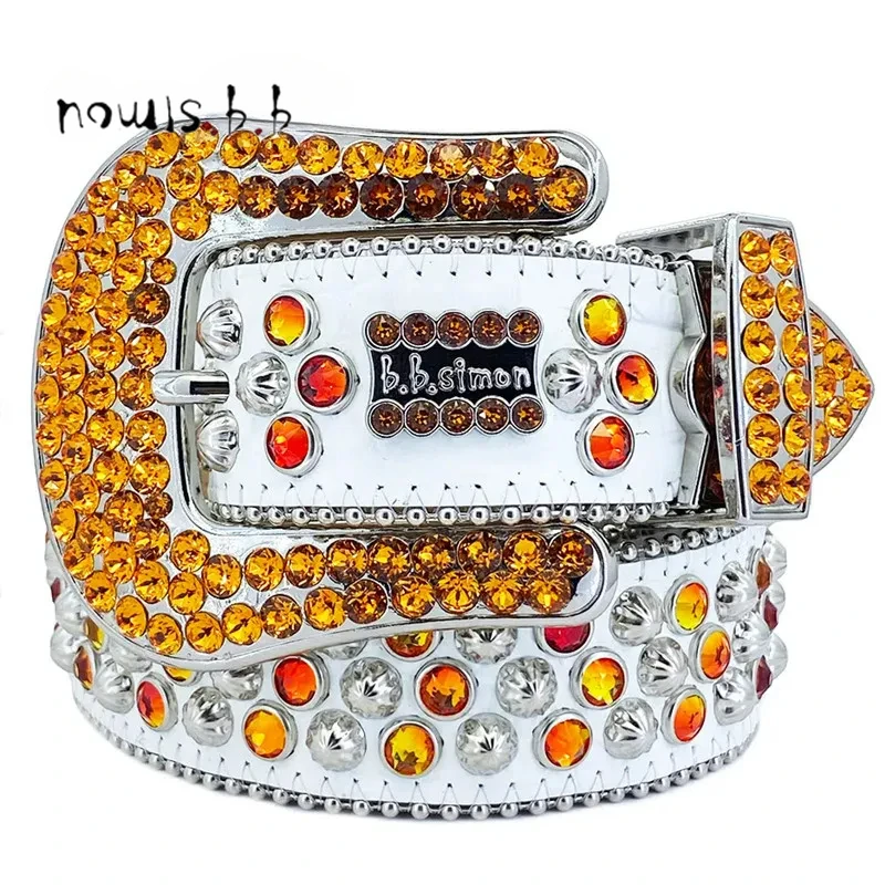

Punk Western Rhinestone Belts for Women Luxury Diamond Strap Cowgirl Cowboy Bling Crystal Pin Wide Buckle Studded Y2K Mens Belts