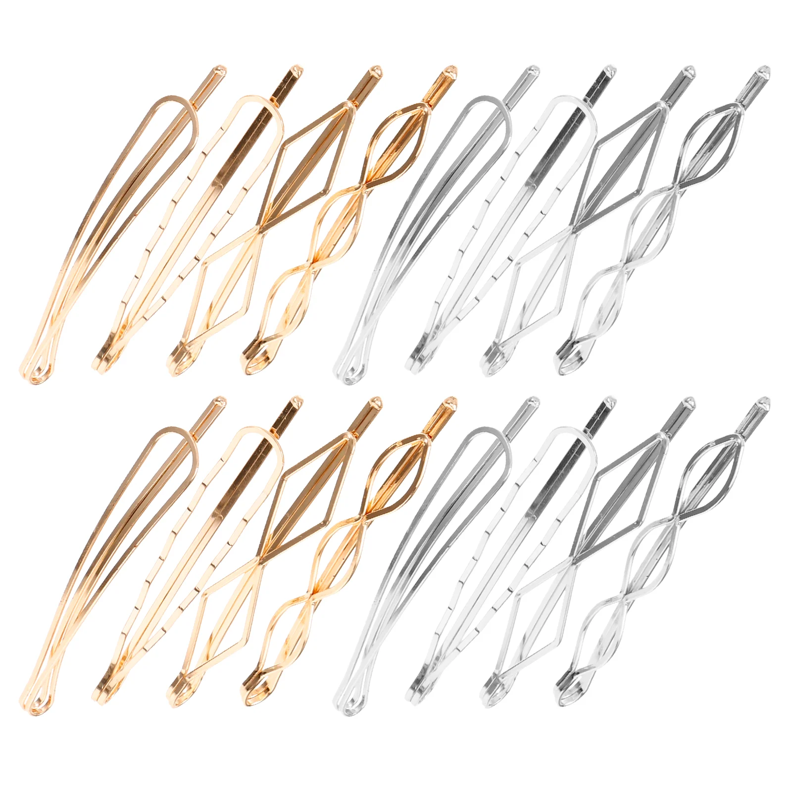 

16 Pcs Simple Metal Hair Clip Bobby Pin for Girls Clips Modeling Bride Hairpin Women Hairpins Alloy