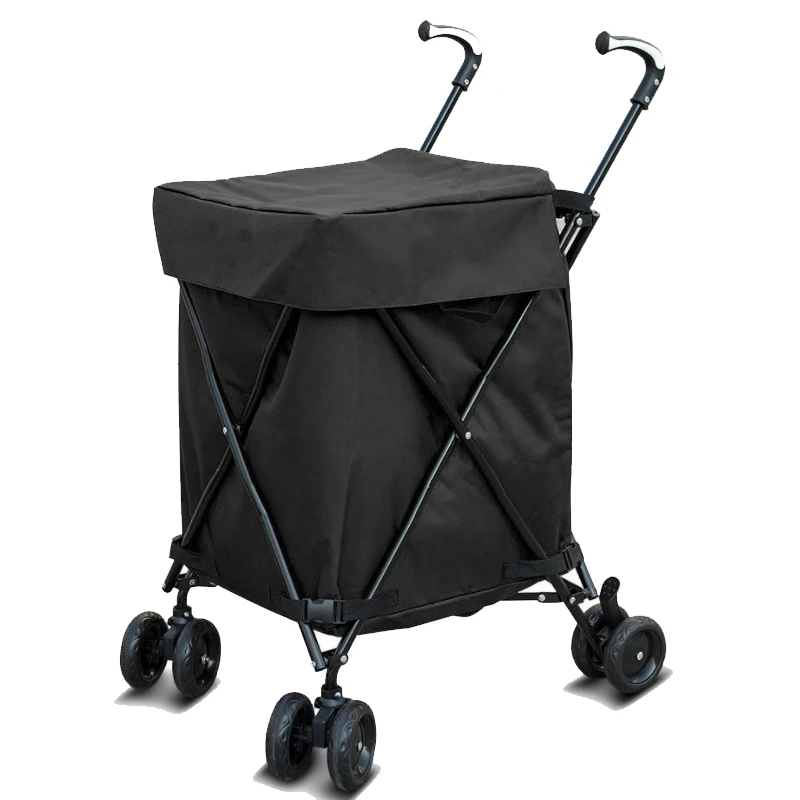 Grocery Push Cart With Folding Ability Small Size Shopping Cart