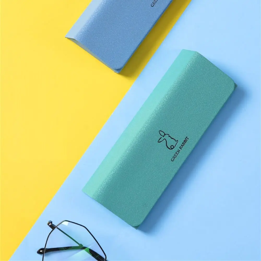 

Leather Glasses Box Portable Pressure-Resistant Fold-able Eyewear Protector Eyeglass Cases Unisex