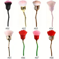 1PCS Flower Nail Brush For Manicure Rose Nail Art Brush Nail Accessories Tools Popular Round Gel polish Dust Cleaning Brushes