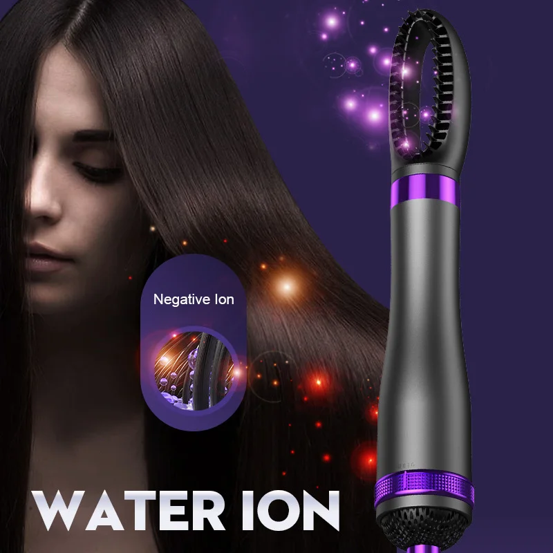 5 in 1 Negative Ionic Electric Hair Brushes,Removable Hair Dryer for Fast Drying,Low Noise Curler/Straighteners Tools Salon