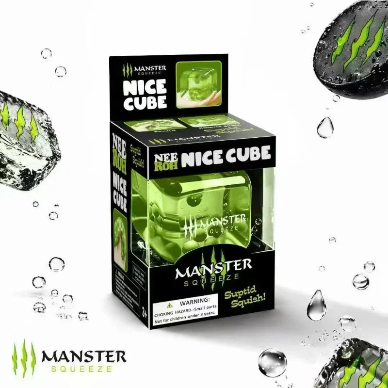 Transparent Ice Cube Squishy Fidget Toy - Soft Stress Relief & Sensory Anti-Anxiety Stress Reliever Gift
