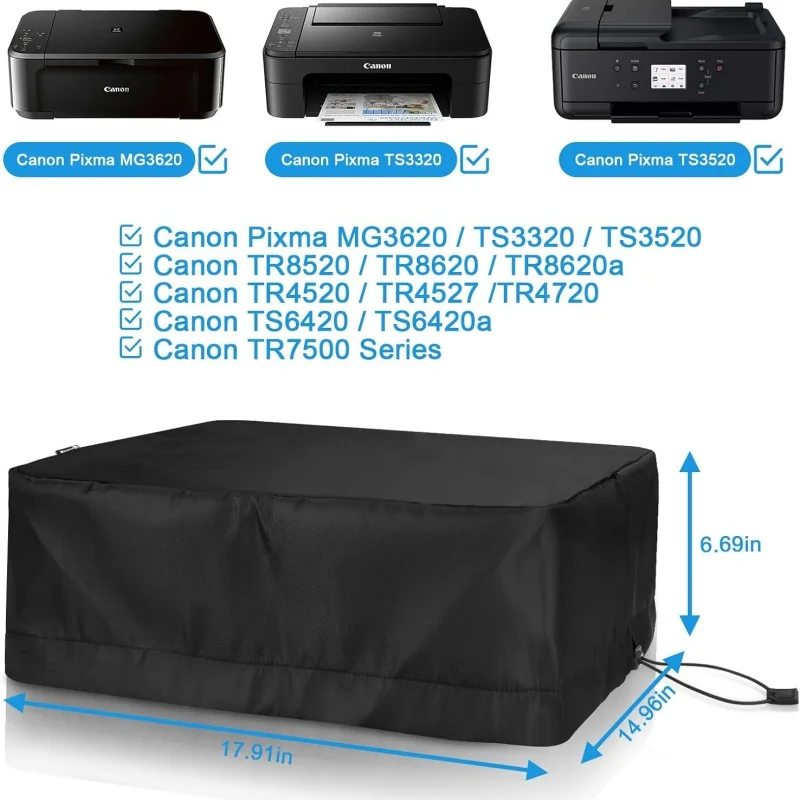 Printer Dust Cover Compatible with Canon MG3620/TR8620a/TR4720 Wireless Printer Antistatic Water Resistant Printer Protector 2