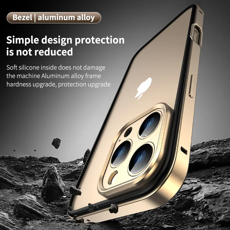 Enhanced Camera Protection Hybrid Silicone & Aluminum Metal Phone Case with Improved Heat Dissipation