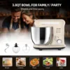 1pc Stand Mixer, Tilt-head Mixers, Kitchen Electric Dough Mixer, For Household Aids, 300W 3.8QT Stainless Steel Bowl, US Plug 5
