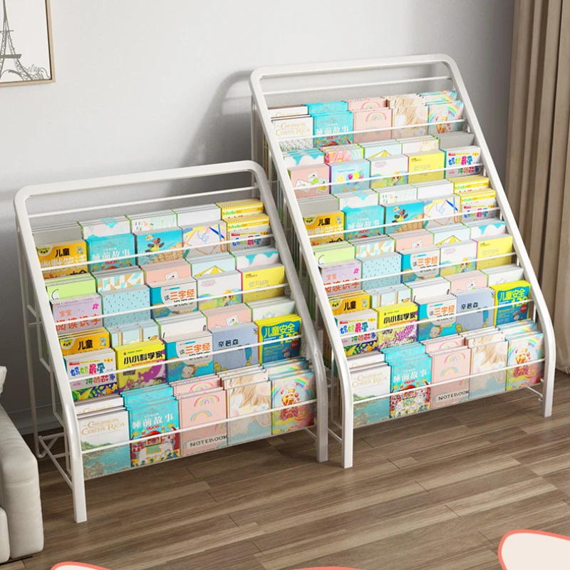 Children Bookcases Aesthetic Room Furniture Storage Living Cabinet Type Book Magazine Rack Estanteria Habitacion Iron Shelf Home