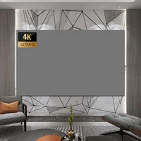 VEIDADZ Projector Screen 100 120 133 Inch 16:9 Foldable Anti-Light Grey Reflective Cloth Portable Projection Screen For Home - Image 2
