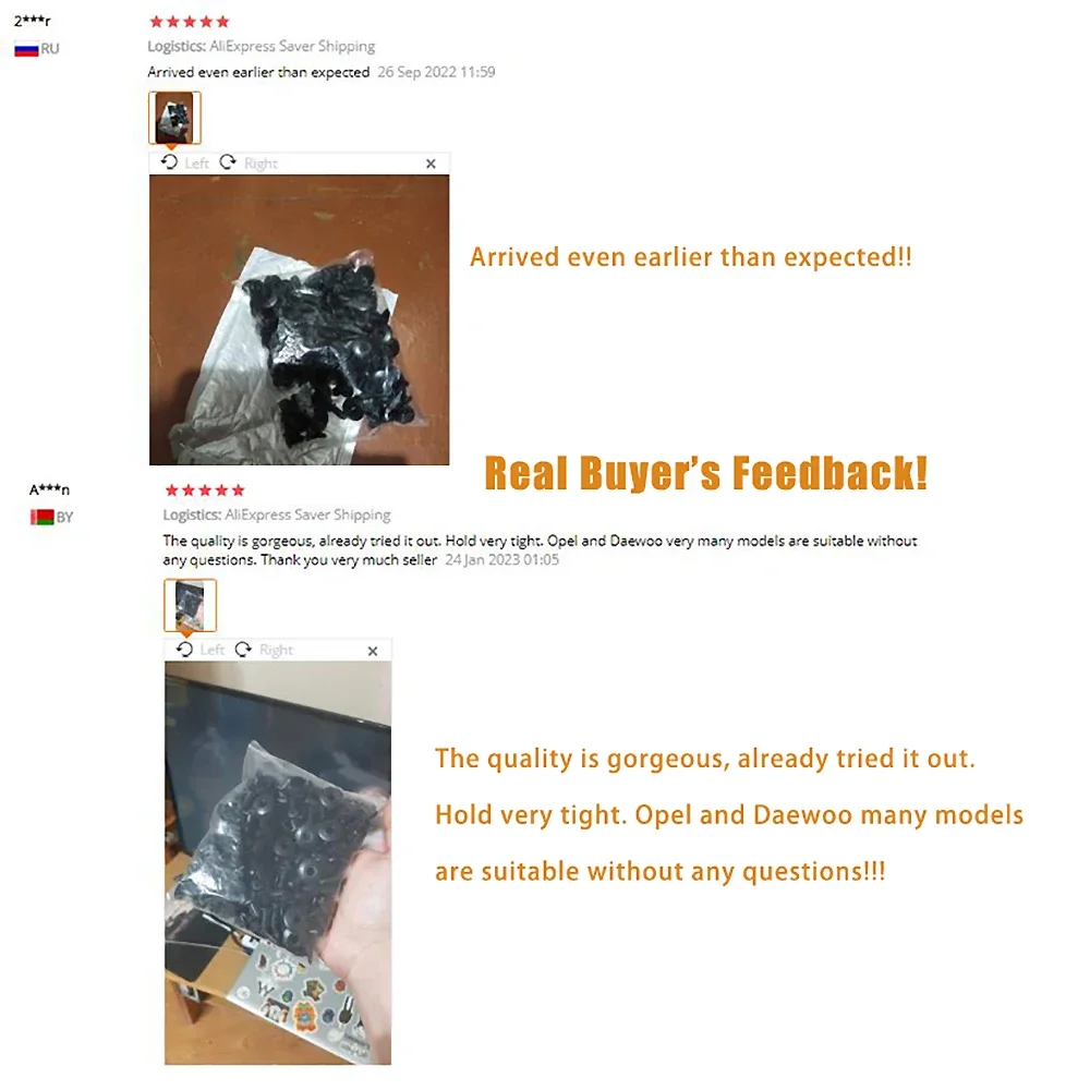 Рисунок 6 - Клипсы автомобильные Универсальные пластиковые