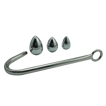 Three Size Hot Erotic Sexy Anal Hook Ball stainless Steel SM Butt Plug Hook Anal Sex Toys for Couples Adult Sex Games Sexy toys 3
