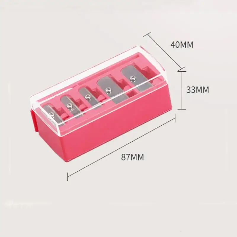 5구 다용도 연필깎이 (아이라이너, 립라이너 연필용, 뚜껑 포함)