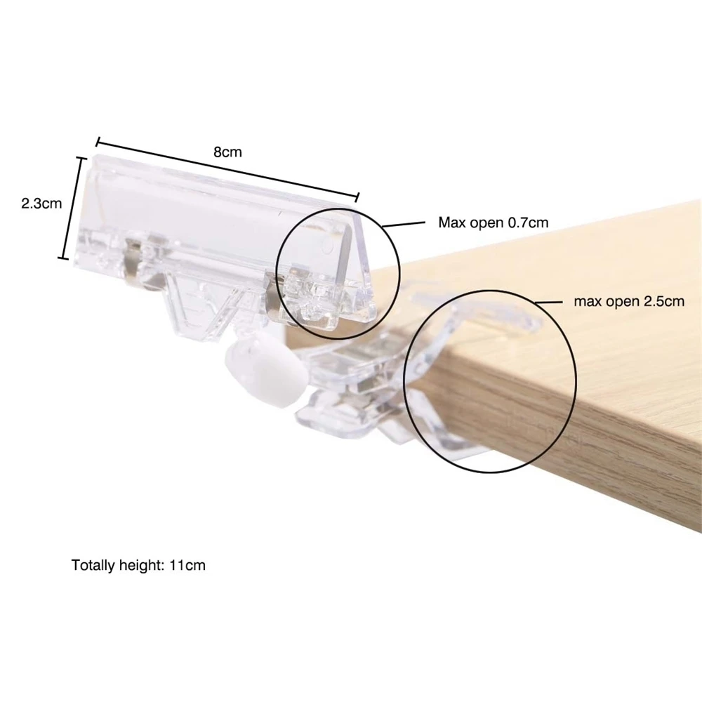 Clear Pop Plastic Sign Display Price Label Tag Promotion Clips Holders In Supermarket Retails 8x11cm Label Holder Photo Clip metal paper clips
