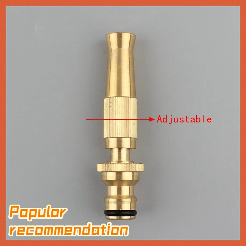 

Spray Nozzle Water Gun Brass High Pressure Direct Spray Sprinkler Quick Connector 1/2'' Garden Hose Adjustable Pressure Washer