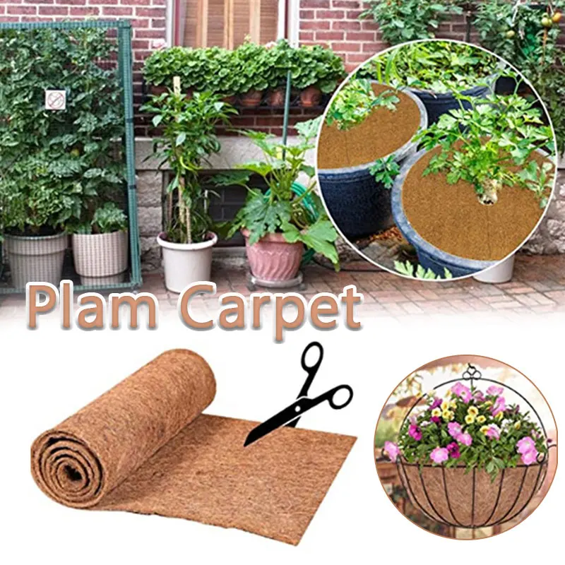 

3 Size Natural Coconut Palm Fiber Liner Bulk Roll Mat Carpet Flower Basket Flowerpot Wall Basket Pet Reptile Carpet