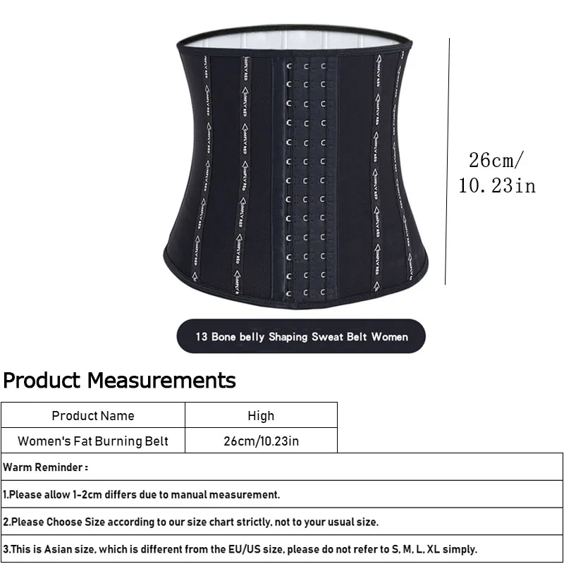 Description Picture 2 of itemSauna Sweat Belt Sweat to Lose Weight Woman Postpartum Waist Trainer Slimming Sheath Woman Flat Belly Fat Burning Girdle