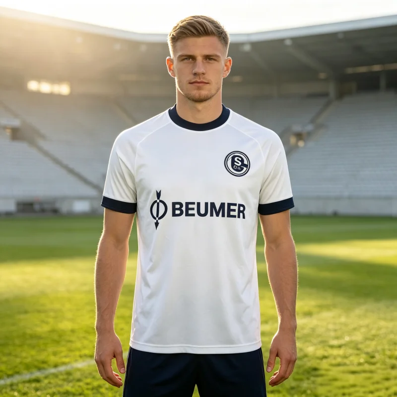 2026-27 Schalke 04 Heim- und Auswärtstrikot mit 3D-Digitaldruck, bequemes und atmungsaktives Sport-Freizeit-Oberteil, Familien-Set