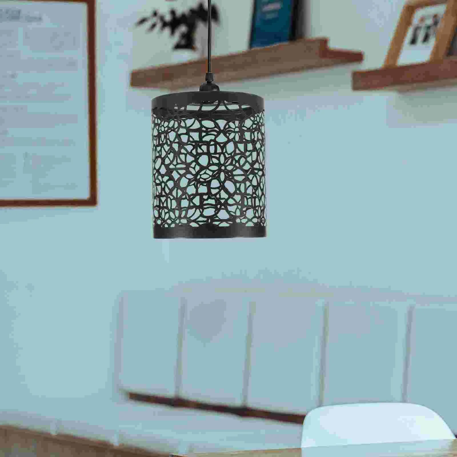 

Абажур с отверстиями, настольная декоративная крышка, цилиндрический настенный винтажный потолочный кованый железный подвесной новый чехол для крепления, сетка из проволоки