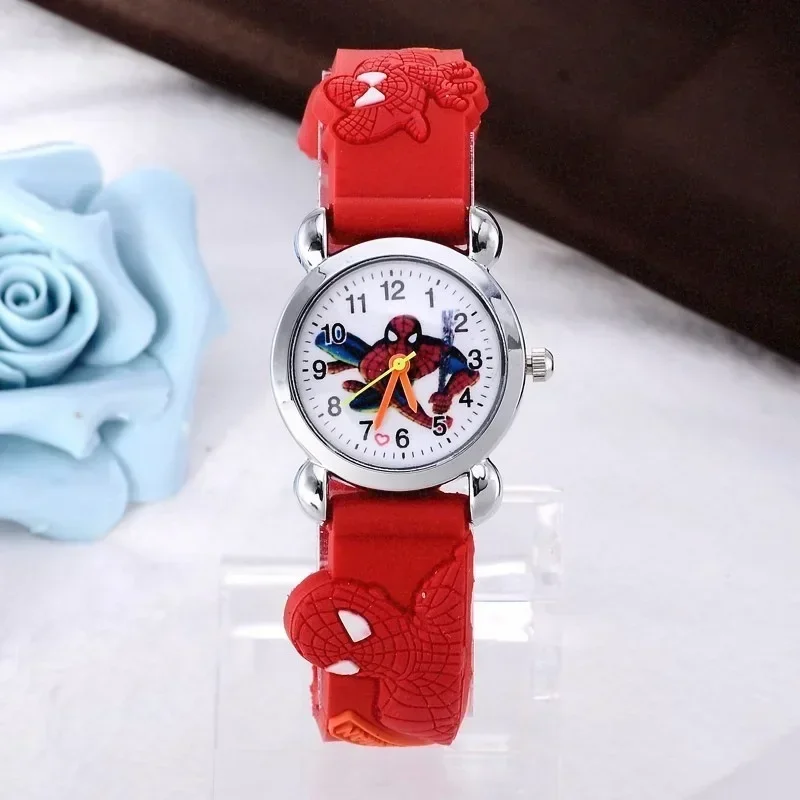 Hot Sale Fashion Spiderman Watches Children Watch Cute Cartoon Watch Kids Cool 3d Rubber Quartz Watch Relogio Clock Hour Gift 4